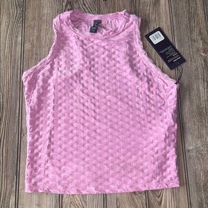 Zobha Millie tank top Pink Sleeveless Textured shirt workout yoga NEW small
